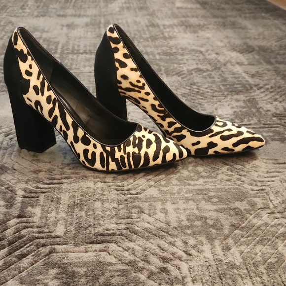 Bleecker & Bond Shoes - Elegant Animal Print Block Heels